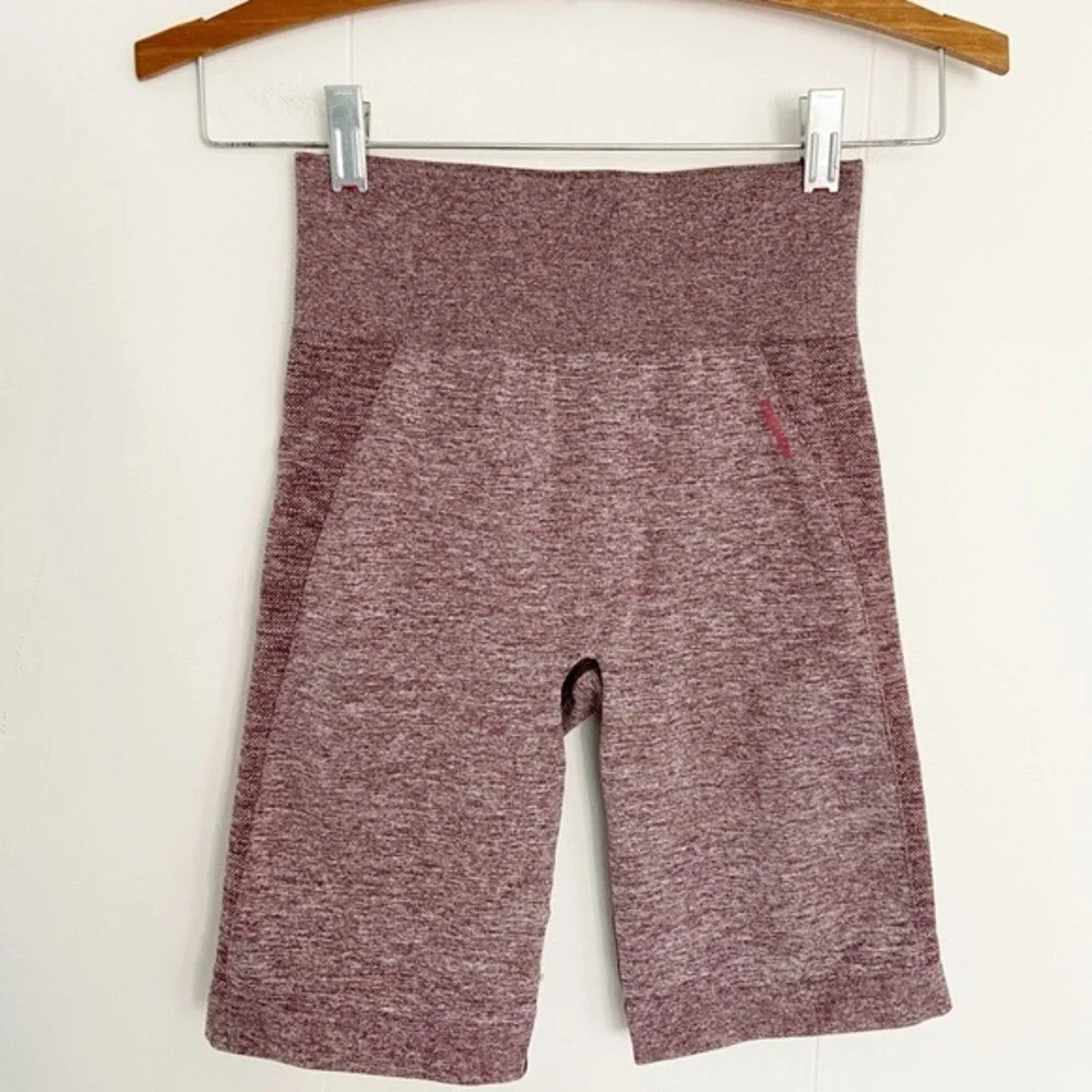 Gymshark flex‎ cycling bike shorts maroon heather small